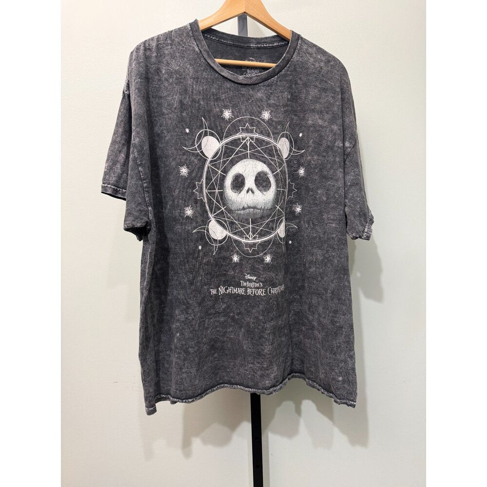 Disney Nightmare Before Christmas Jack Skellington Acid Wash Graphic Tee XL